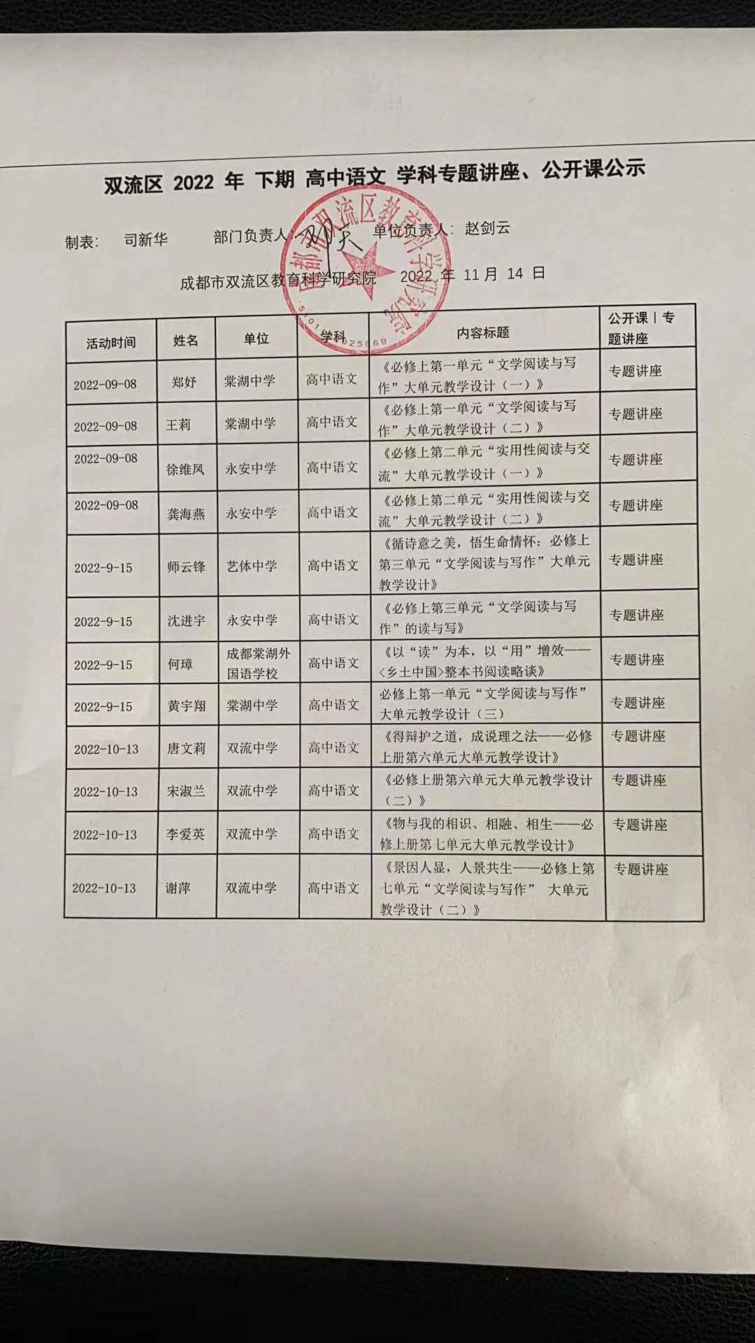 2022秋季双流区高中语文公开课汇总公示表.jpg